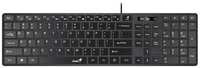 Клавиатура Genius SlimStar 126, мембранная, проводная, USB, черный (31310017402)