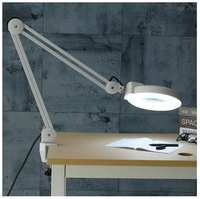 Лампа лупа Grom бестеневая настольная с струбциной 24 ват 120 led светодиодов 8 диоптрий для маникюра для косметолога