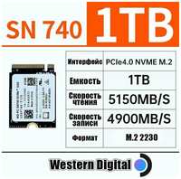 1ТБ SSD M.2 SN740 2230 PCIe 4.0 NVME для Steam Deck, Surface laptop