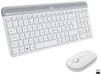 Комплект клавиатура + мышь Logitech MK470 Slim (английский / русский) white