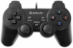 Геймпад проводной DEFENDER Omega (USB, 12 кнопок, 2 джойстика) (64247)