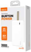 Внешний аккумулятор Recci BURTON RPB-N38 30000mAh 2USB-A 1USB Type-C 1Micro USB белый
