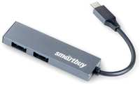 TYPE-C Хаб Smartbuy 10 Гбит / с, 2 USB 3.1 (SBHA-460C-G) черный
