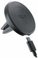 Автомобильный MagSafe-держатель на вентиляционную решётку с беспроводной зарядкой SP Connect Charging Vent Mount SPC+ ( / Dark )