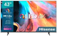 Телевизор ЖК 43' Hisense/ 43″, QLED, Ultra HD, Smart TV (ОС VIDAA U6), Wi-Fi, PCI 2100, DVB-T2/T/C/S2/S, 2х7W, CI+(1.4), 3хHDMI, 2хUSB, Works with Al