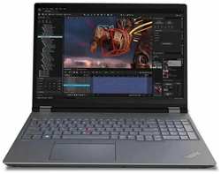 Ноутбук Lenovo ThinkPad P16 G2 21FBA06GCD, 16″, IPS, Intel Core i7 13700HX 2.1ГГц, 16-ядерный, 16ГБ DDR5, 1ТБ SSD, NVIDIA RTX A1000 - 6 ГБ, Windows 11 Professional, черный