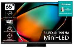 Hisense Телевизор HISENSE 65U8KQ, 65″, 3840x2160, DVB-T2/C/S2, HDMI 4, USB 1, m-LED, Smart TV