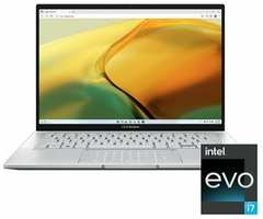 Ноутбук ASUS ZenBook 14 UX3402VA-KP147W, 14″ (2560x1600) IPS / Intel Core i5-1340P / 16ГБ LPDDR5 / 512ГБ SSD / Iris Xe Graphics / Windows 11 Home, серебристый (90NB10G6-M00F10)