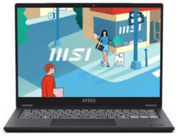 MSI Ноутбук Modern 14H Core i5-13420H 14” 16:10 FHD+ (1920x1200), 60Hz IPS DDR4 8GB*1 Iris Xe Graphics 512GB SSD 3cell (53.8Whr) 1.6kg Single backlight (White) DOS,1y Black KB Eng / Rus (9S7-14L112-087)