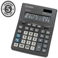 Калькулятор настольный 14-разрядный, Citizen  /  Eleven Business Line CDB1401BK, двойное питание, 155 х 205 х 35 мм, чёрный, микс