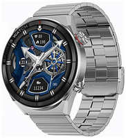 TWS Смарт часы DT3 max Smart Watch Умные часы 3 ремешка, серебристые