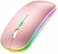 Linelogic Беспроводная мышь с RGB подсветкой для компьютера, ноутбука, пк, макбука / Ультратонкая бесшумная мышка / Bluetooth - Wireless 2.4 G
