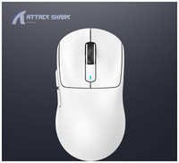 Мышь игровая беспроводная Attack Shark X3 компьютерная Bluetooth + 2.4Ghz usb + проводная мышка для компьютера gaming game wireless mouse белая