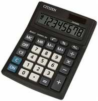 Калькулятор настольный 8-разрядный, двойное питание, 103 х 138 х 24 мм, чёрный