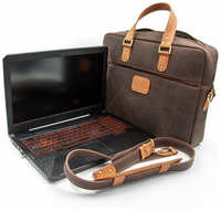J. Audmorr Большая мужская сумка для ноутбука 17,1 и 17,3 дюймов, Cardiff L , коричневая, натуральная кожа, мужская и женская