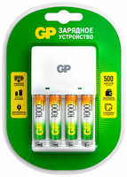 Зарядное устройство GP KB01 / 100AAAHCCS-2CR1 для аккумуляторных батареек АА и ААА, с аккумуляторами 1000 mAh, набор 4 шт