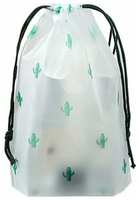 Bag Дорожная сумка на шнурке для хранения, рисунок Кактус S