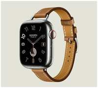 Часы Apple Watch Hermès Series 9 GPS + Cellular 41mm Stainless Steel Case with Swift Leather Attelage Single Tour