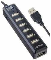 Perfeo Контроллер USB-HUB 7 Port, PF-H034 Black чёрный PF C3225