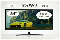 34″ Игровой монитор YSNO B34Q75, 21:9, 2K 2560*1440, 75 Гц, IPS