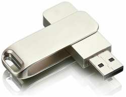 Флеш Империя USB флешка, USB flash-накопитель, Флешка Stone, 4 ГБ, серебряная, USB 2.0, арт. F44