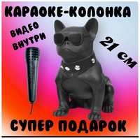 Marex Беспроводная блютуз Колонка собака с микрофоном и функцией караоке. 21 см