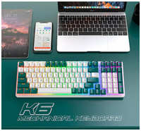 Игровая RGB беспроводная механическая клавиатура K6 Bluetooth,