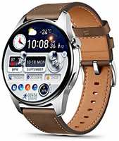 TWS Смарт часы HK4 HERO AMOLED / Умные часы / звонки, уведомления, Bluetooth iOS Android серебристые