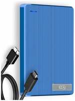 Внешний жесткий диск TLC Slim Portable 500 Гб HDD 2,5″ накопитель USB Type-C, синий