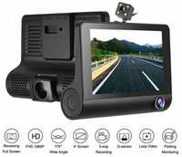 Автомобильный видеорегистратор Dual vision Full HD 1080 с тремя камерами / 4.0 - дюймовый экран / Датчик удара G-Sensor / Камера для парковки