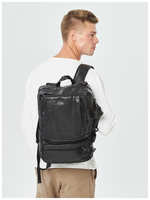 Cумка рюкзак трансформер мужская кожаная для ноутбука 15.6, Сумка-рюкзак 2в1 классический мужской эко кожаный рюкзак однотонный городской черный
