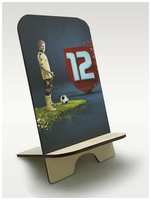 Бруталити Подставка, держатель для телефона из дерева c рисунком, принтом УФ Игры FIFA 12 ( PS, Xbox, PC, Switch) - 2416