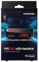 Накопитель Samsung 990 Pro with Heatsink 1TB (MZ-V9P1T0) PCIe 4.0 NVMe M.2 SSD