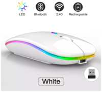 Беспроводная компьютерная мышь  /  USB – мышь /  RGB подсветка /  White