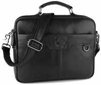 Мужская сумка для ноутбука черная znixs 31*26*10 модель 6101