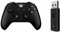Геймпад Microsoft беспроводной Xbox One S  /  X  /  Series S  /  X Wireless Controller Black Черный 3 ревизия с bluetooth джойстик + Адаптер ресивер для ПК