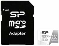 Карта памяти microSDXC UHS-I U3 Silicon Power Superior 256 ГБ, 100 МБ/с, Class 10, SP256GBSTXDA2V20SP, 1 шт, переходник SD