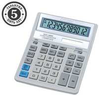 Калькулятор настольный Citizen ″SDC-888XWH″, 12-разрядный, 158 х 203 х 31мм, двойное питание, белый