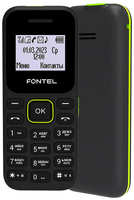 Телефон Fontel FP100, 2 SIM, черно-зеленый