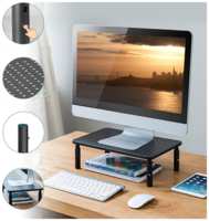 Подставка-стеллаж MyPads для хранения монитора, столик для компьютера из прочного алюминия с регулировкой высоты, для ноутбука, оргтехники