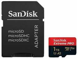 Карта памяти Sandisk microSDXC Extreme Pro A2 C10 V30 UHS-I U3 (200/140MB/s) 1TB + ADP