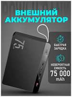 Hoco Портативный внешний аккумулятор J94 POWER BANK 75000 mAh, Быстрая зарядка