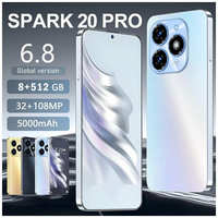 Смартфон Spark 20 Pro, Android 13, 8GB/512GB, 108MP, Snapdragon 8 Gen 2 белое