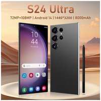 Phone S24 Ultra, смартфон, перфорированный экран incell Centre, задняя крышка из премиального стекла, встроенное перо, русский язык, Android-телефон, сеть 5G, wifi, Bluetooth 4.0, игры, 16 ГБ+1 ТБ, титановый