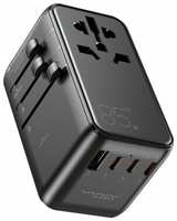 Универсальное сетевое зарядное устройство Vyvylabs Explorer Series GaN 4 Ports+AC Fast Travel Adapter 85W A+3C