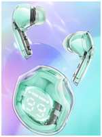 Беспроводные наушники TWS T8 ACEFAST CRYSTAL, Cенсорные Bluetooth наушники для смартфона, Подсветка, Мятный