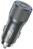 AvtoChargeSmart Автомобильное зарядное устройство 60 Вт с быстрой зарядкой / Зарядка в прикуриватель с 2 разъемами 2×USB Type-C