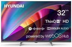 Телевизор LED Hyundai 32″ H-LED32BS5100 WebOS Frameless Metal черный / серый HD 60Hz DVB-T DVB-T2 DVB-C DVB-S DVB-S2 USB WiFi Smart TV