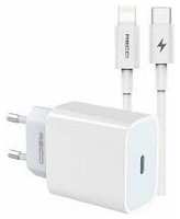 Сетевое зарядное устройство Recci Travel Charger USB-C (PD20W) + Кабель Type-C to Lightning 1 метр, RCK-16ECL