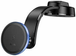 Hoco. Держатель автомобильный на торпеду магнитный c беспроводной зарядкой, HW25, HOCO